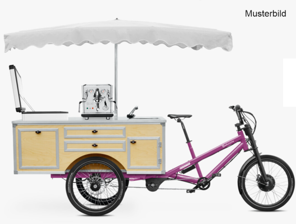 Lastenrad Gastro-Aufbau, anpassbar mit Motor u.v.m.